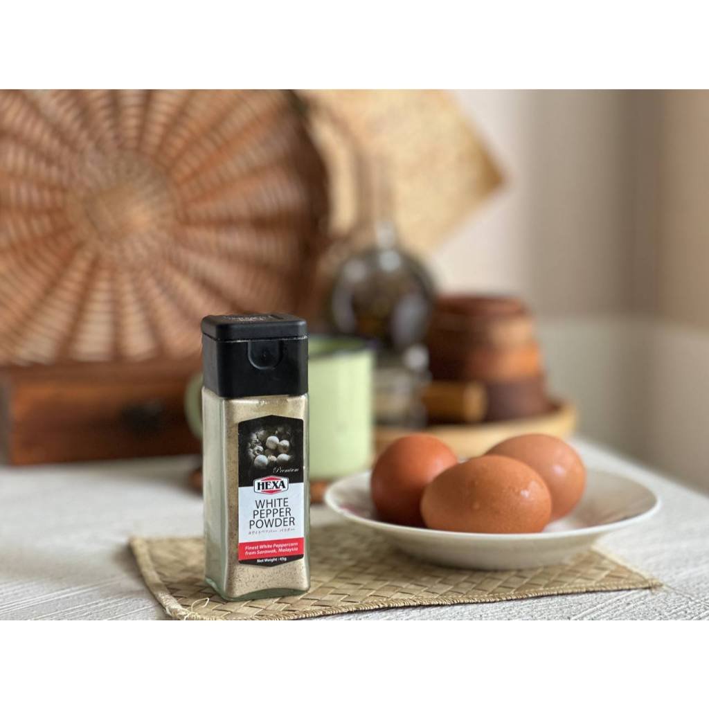 HEXA White Pepper Powder 45gm Serbuk Lada Putih Glass Jar